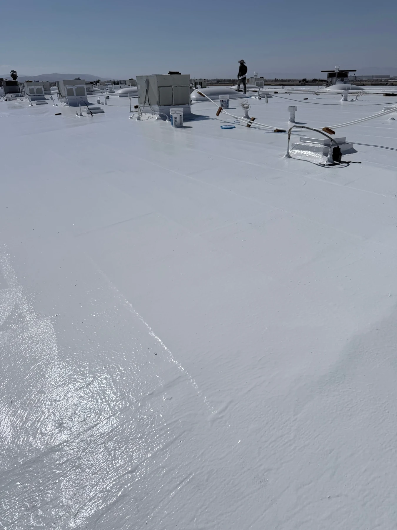 Commercial low-slope roofing project